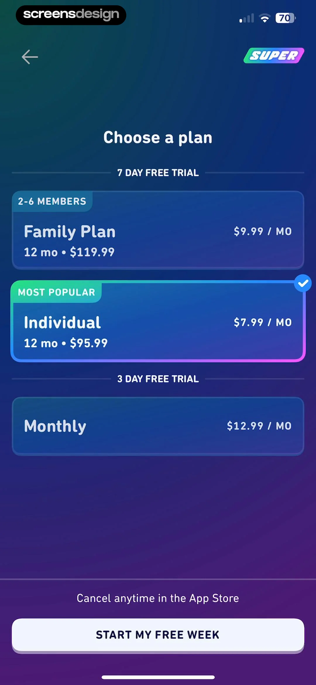 Duolingo app screen
