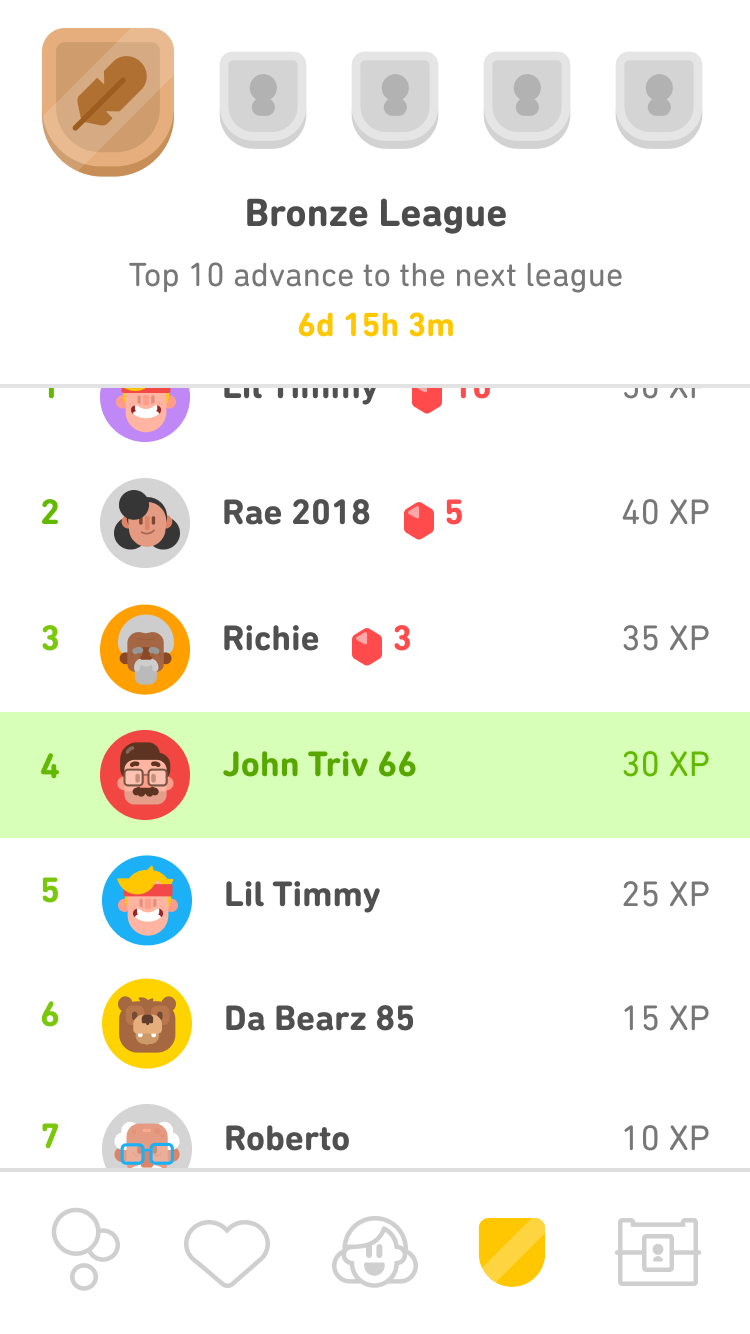 Duolingo app screen