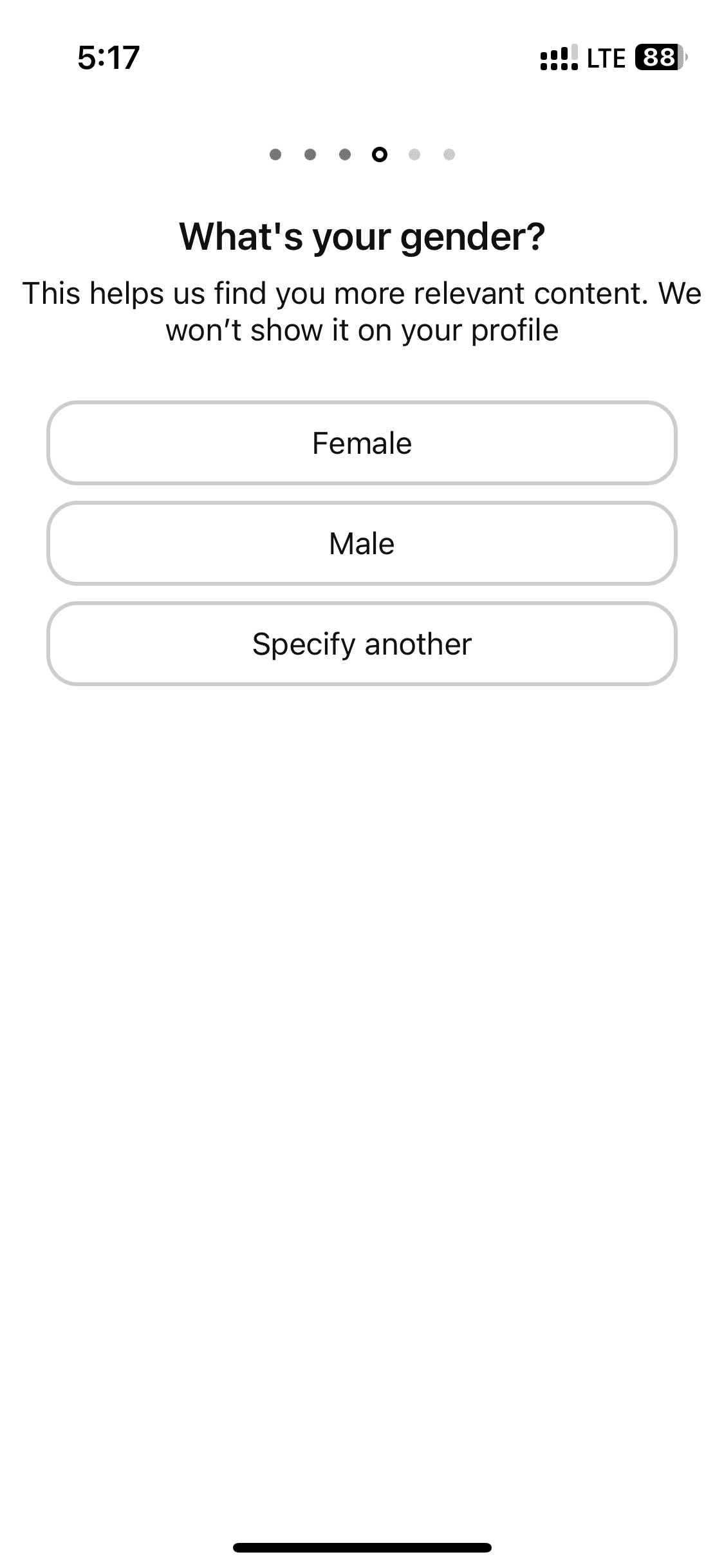 Pinterest app screen